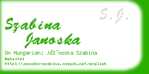 szabina janoska business card